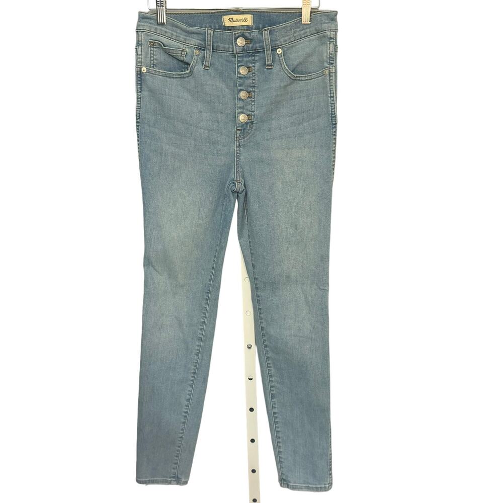 Madewell 10" High Rise Skinny Light Wash Button Fly Women's Jeans Sz 29